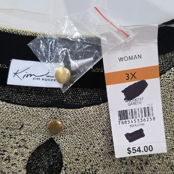 Kim Rogers Black and Gold Ombre Blouse - Picture 2 of 4